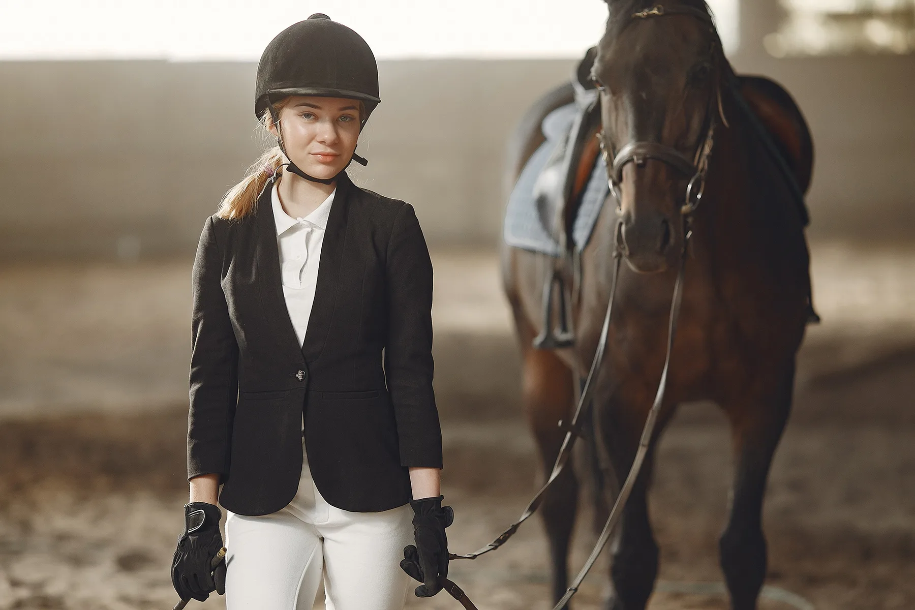 Entrenamiento profesional de un caballo Pura Raza Española